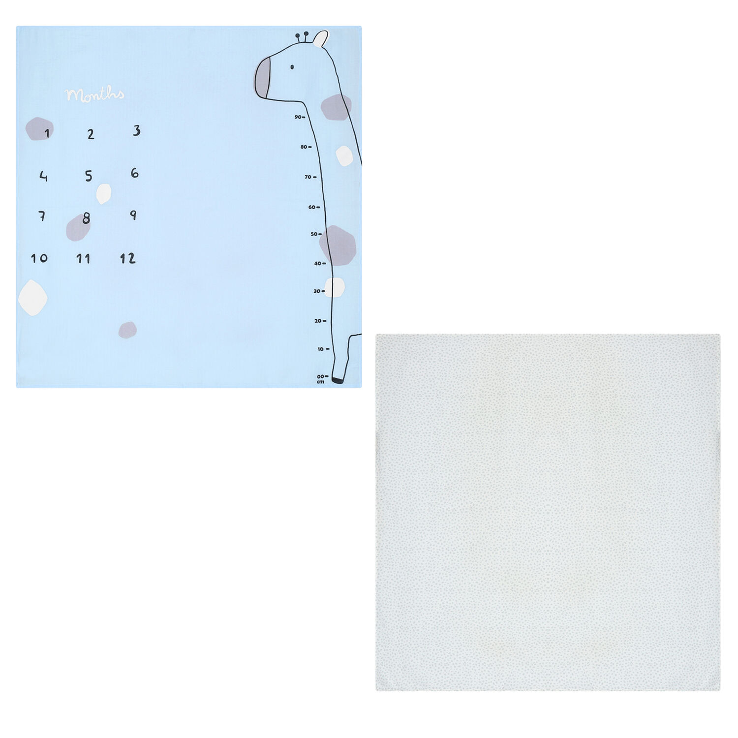 White & Blue Muslin Swaddles ( 2-Pack ), 1, hi-res